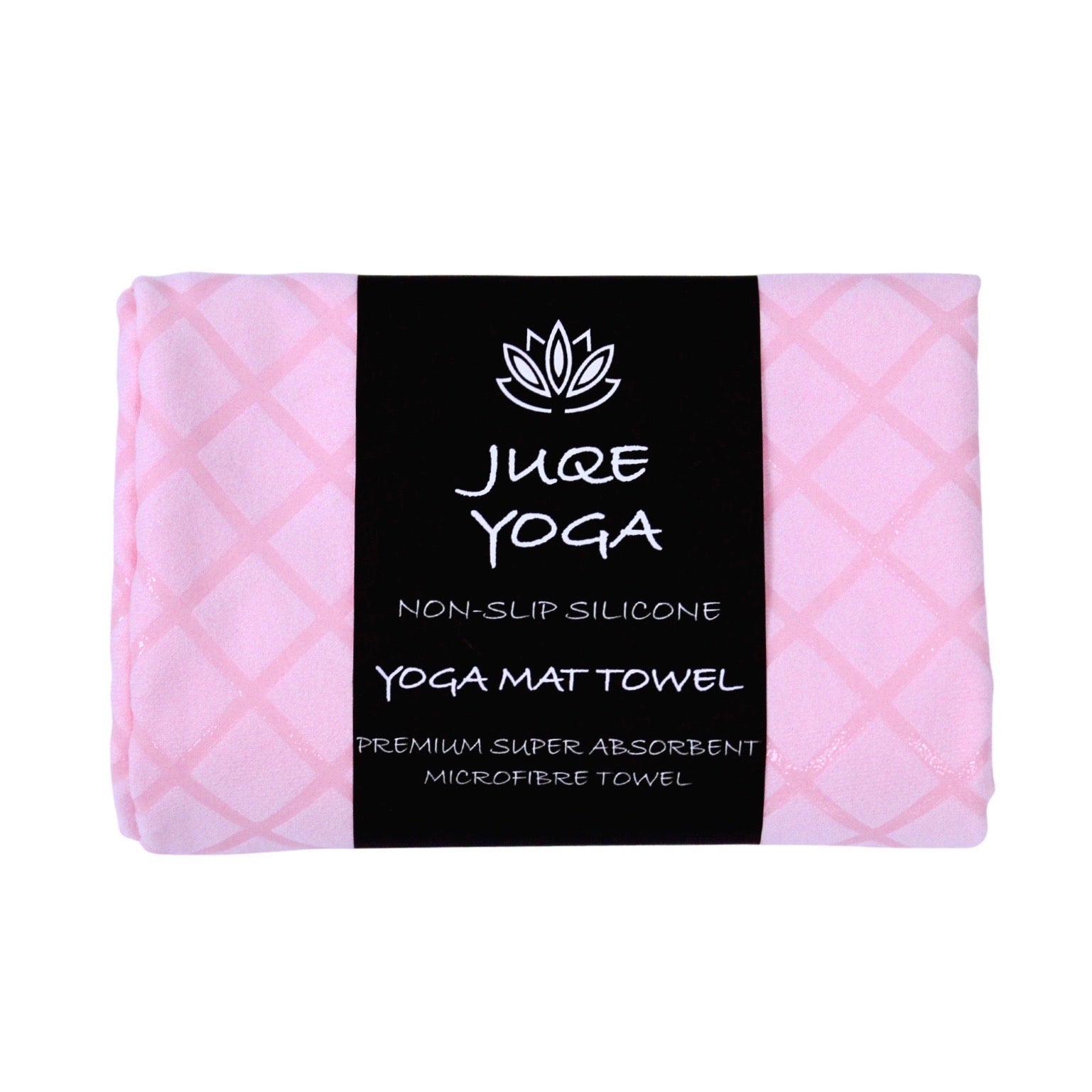 Juqe Yoga. Grey Non-Slip Yoga Mat Towel.